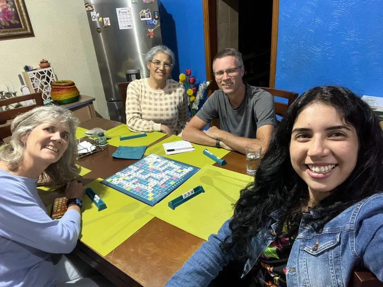 Sharing a meal with the Ferreira family